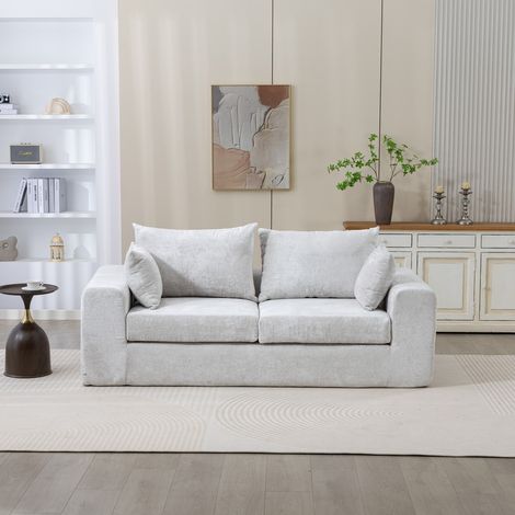 2-Sitzer Wohnzimmer Sofa aus Chenille mit Federpolsterung (1/5)
