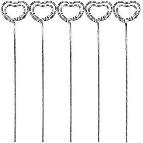 Lot de 50 supports photo décoratifs en métal en forme de cœur, à monter soi-même, pour la maison, le bureau ou un magasin - 1,2 x 120 mm (argent) 2025 (1/3)