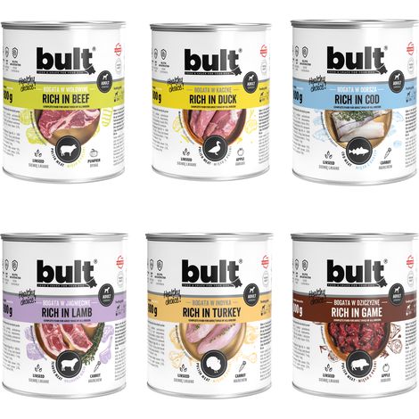 Alimento húmedo para perros BULT, mezcla de sabores, lata de 6 x 800 g (1/5)