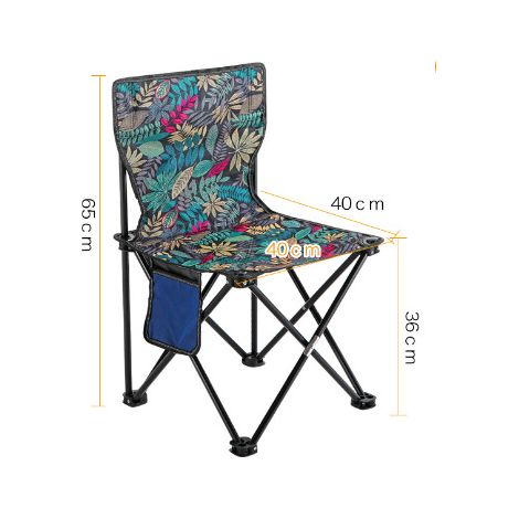 FENOPLASTICAcamouflage color Outdoor Foldable Chair Camping Chair with Side Pocket Picnic Oxford Cloth Chairs Portable Beach Fishing Chairs Outdoor Chair (1/4)