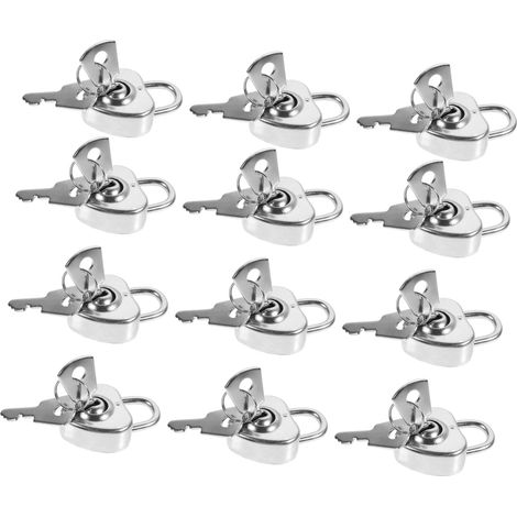 Lot de 12 mini cadenas en fer inoxydable en forme de cœur (1/5)