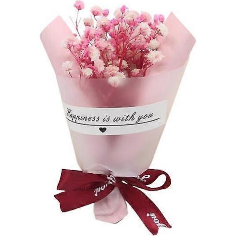 1 bouquet de fleurs séchées artificielles colorées et charmantes pour mariage, accessoire anti-chute, fausses fleurs pour fêterose (1/5)