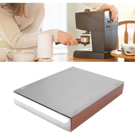 Bac à déchets pour cafetière de type tiroir, poubelle en acier inoxydable, poubelle ménagère de grande capacité, couleur acier inoxydable. (1/5)