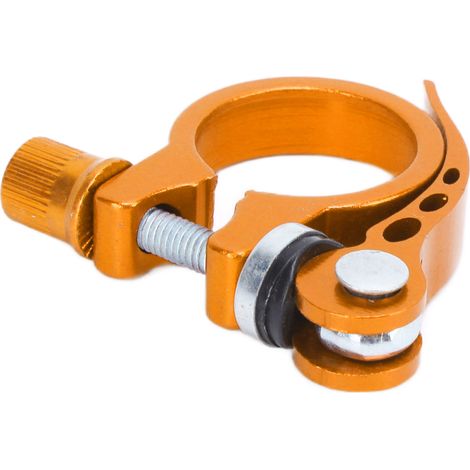 Collier de serrage de tige de selle en alliage d'aluminium à dégagement rapide pour VTT, 3 cm, couleur or (1/5)