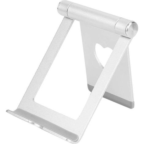 Support Téléphone Portable - Support Tablette Réglable - Rotation 360 Degrés - Alliage D'aluminium - Forme Cœur - 1 Pièce (1/4)
