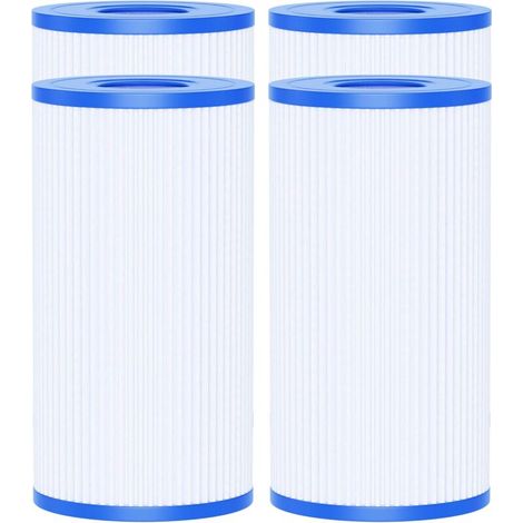 EASYCOMFORT Lot de 4 Filtre de Piscine Type A ou C Compatible avec 29000E/59900E, Easy Set Cartouches Filtrantes de Piscine, 203mm x 106mm Filtres de Piscine Hors Sol (1/5)