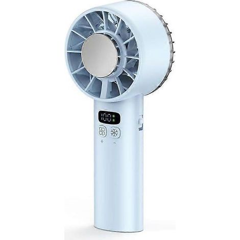AMXCNOY Tragbarer Handventilator, Mini-Turboventilator mit integriertem 5200-mAh-Akku, stufenlos einstellbare Geschwindigkeit (1 bis 100), ideal für Reisen, Camping und Outdoor-Aktivitäten (1/5)
