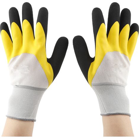Paar rutschfeste und strapazierfähige Gartenhandschuhe für manuelle Arbeiten (1/5)