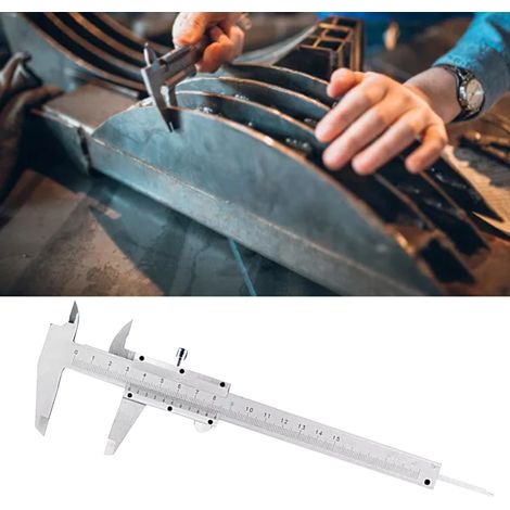 Messschieber aus Kohlenstoffstahl (0-150 mm), hochpräzises Messinstrument, Metrologiewerkzeug für Reparaturen und Heimwerkerarbeiten. (1/4)