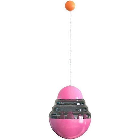 Automatischer Futterball für Hunde, Haustier-Leckereien, interaktiver Futterball mit intelligenter Intelligenz, Welpenspielzeug, Futterausgabeball und Katzenspielzeug zum Spielen, Jagen und Kauen-Red
