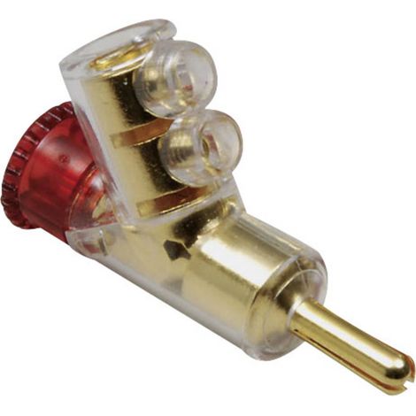 TRU COMPONENTS Fiche banane mâle, droit Ø de la broche: 4 mm rouge 1 pc(s) (1/2)