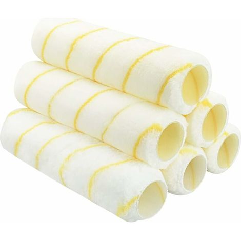 Rouleau à Peinture en Polyester Manchons Mini Rouleaux Murale Rouleau de Peinture de Recharge pour Remplacement de Tête de Brosse à Rouleau (234cm) 6Pcs (1/5)