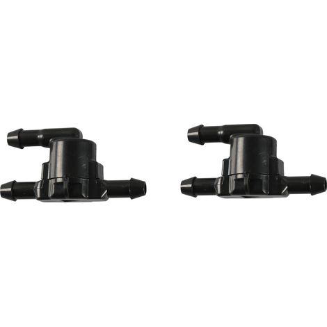 BRAVIX Lot de 2pcs Clapets Anti-Retour pour Tuyau de Pulvérisation de Pare-Brise, T Connecteur Pare-Brise Tuyau de Pulvérisation, 3 Voies Clapets Anti-Retour Compatible avec8532128020 (1/4)
