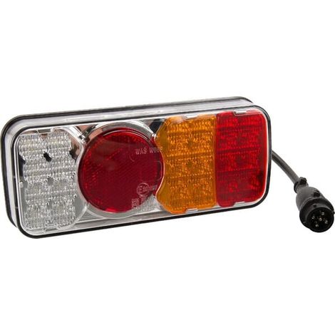 Fanale posteriore multifunzione dx LED'rettangolare 12/24V 200,5x85x40 mm 5-pin'UNIVERSALE LA40032 (1/5)