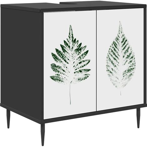 Armoire de salle de bain HANAU Chêne noir 60 x 40 x 61 cm vidaXL