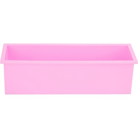 Fdit 1200ml Silikon-Seifenform DIY-Formbox DIY-Seifenherstellungswerkzeug mit Antihaftbeschichtung Spülmaschinen-, mikrowellen- und ofenfest -40 bis (PINK)