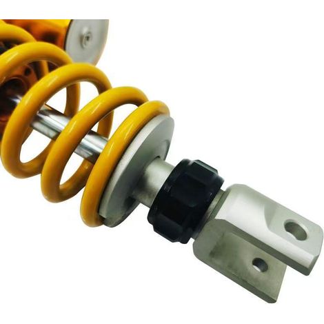 Rear shock absorber for motorcycle, central shock absorber dedicated to the vehicle, true air spring, simple damping, adjustable rebound. (1/3)