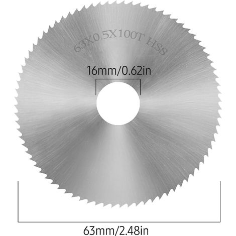 Lame de scie circulaire HSS de 2,5 pouces, 100 dents, alésage de 5/8 pouce pour outil rotatif (1/5)