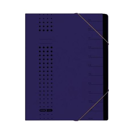 Ordnungsmappe chic DIN A4 320g/m² Intensivkarton recycelt Farbe: dunkelblau 7 Fächer (1/4)