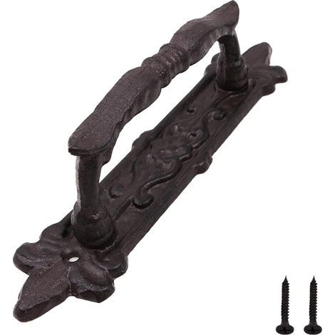 24 cm langer, robuster Türgriff aus Gusseisen im Retro-Stil, ideal für Scheunentüren, Holztüren, Flure, Eingänge, Schränke, Gartentore, Gartenhäuser, Kleiderschränke – für den Innen- und Außenbereich. (1/5)