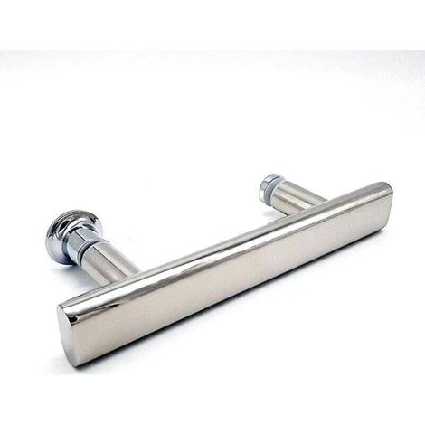 Chrome shower door handle – 215 mm, 145 mm center distance, compatible with shower cubicles, glossy finish