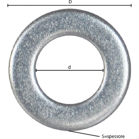 RONDELLA PIANA INOX A2 M 13 - 2,5 x 24 x  13 mm - 2 centinaio