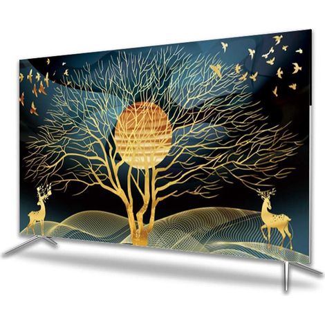 Housse de protection d'écran en polyester anti-poussière pour téléviseurs LCD et LED de 50 à 52 pouces. Idéale pour la décoration de votre chambre ou salon. Douce et lisse, elle est ornée d'un motif i (1/5)