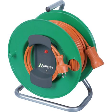 AVVOLGICAVO ELETTRICO CAVO 25mt PROLUNGA AVVOLGIBILE 3100W (1/3)