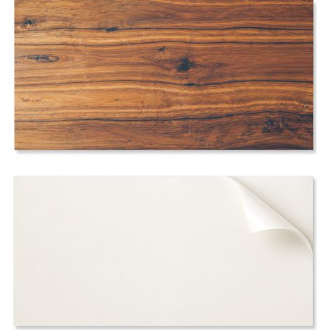 Juego de azulejos de vinilo para pared con dise帽o de madera natural, 10x40x20 cm.