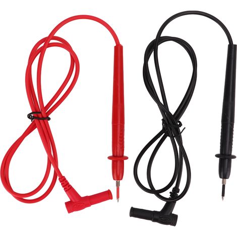 Lot de 5 cordons de test universels J.30029, filetage 2 mm, sonde de test 10 A pour multimètre et instruments industriels (1/5)