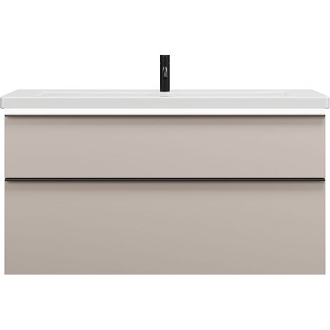 burgbad Eqio lavabo en céramique avec meuble sous-lavabo et