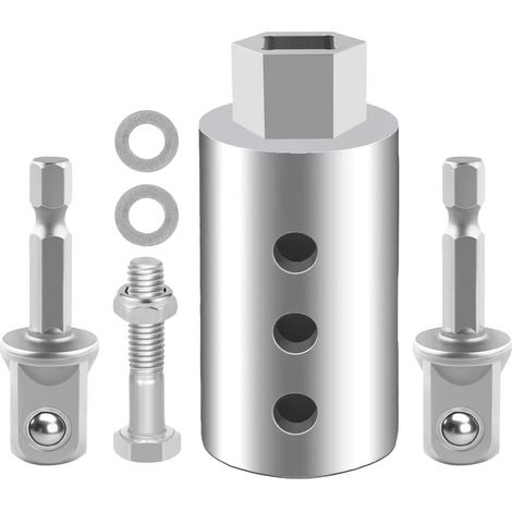 Adaptateur de cric pour remorque – Adaptateur de prise en acier inoxydable pour perceuse électrique de cric de remorque, pour niveler, stabiliser, crocheter, stationner dans les caravanes (1/5)
