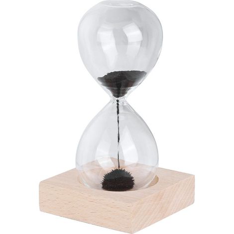 Sablier Magnétique en Verre pour Bureau avec Base - Décoration Maison Cadeau Élégant (1/5)