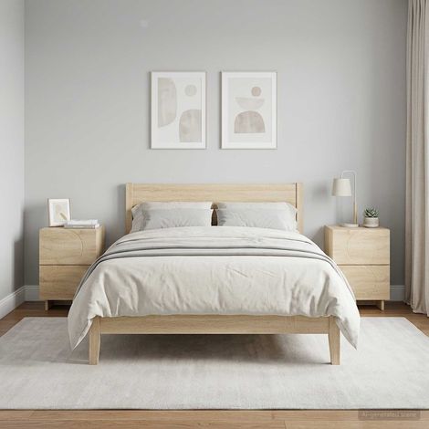 vidaXL Bedside Cabinet 2 pcs Sonoma Oak 33.5 x 34.5 x 50 cm (1/5)