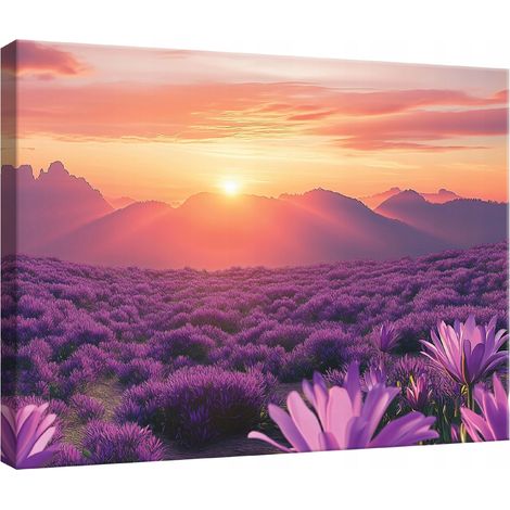tableau pour chambre salon cuisine montagne vue nature toile Murale 120x80 (1/3)
