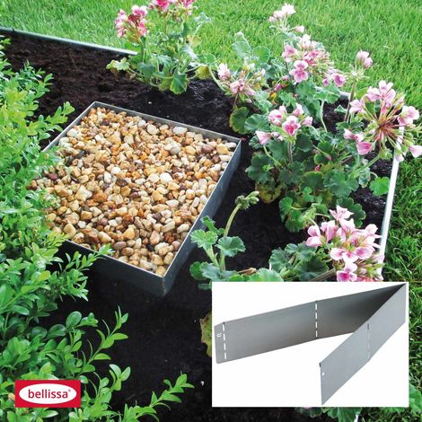 Bellissa Rasenkante Square verzinkt 30x30cm H13cm Beetumrandung Beeteinfassung (1/5)