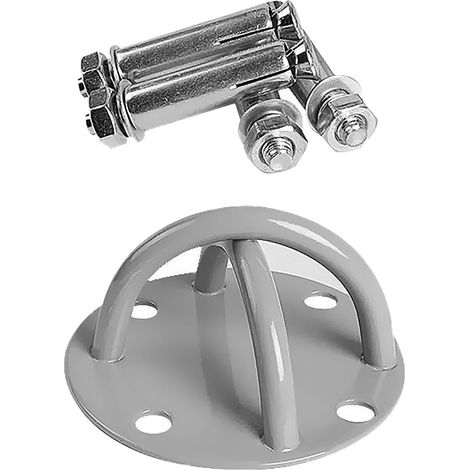 Montageplatte für Fitnessgürtel aus Silber, Klimmzughilfe, Wandhalterung, Klimmzugschlaufe (1/5)