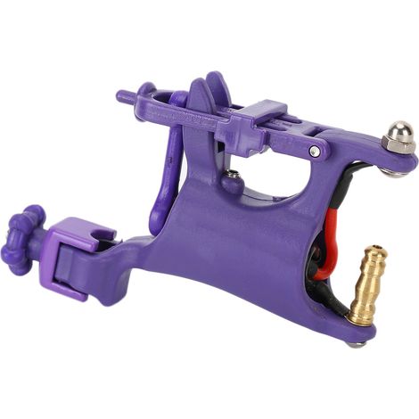 Machine à tatouer professionnelle portable à moteur haute puissance, adaptée aux débutants, machine à tatouer pour le traçage et l'ombrage, violette. (1/5)