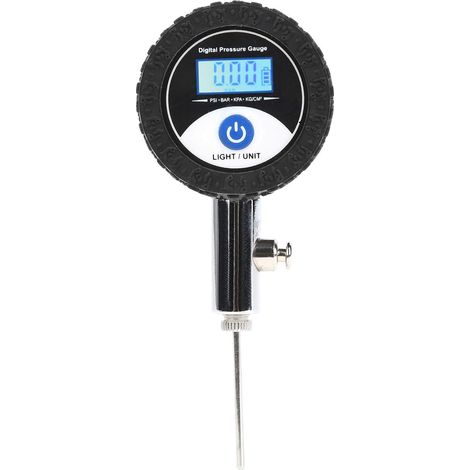 1 Manomètre Ballon, Affichage Numérique LCD, Valve Échappement, Métal Caoutchouc, Football Basket Volley (1/5)