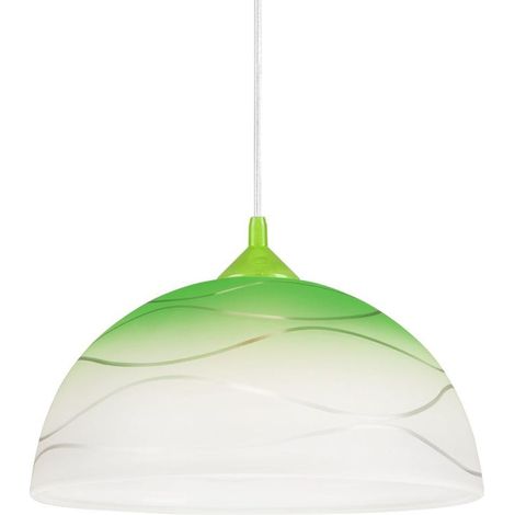 Hängelampe ADANIA Grün Retro rund Wohnzimmer