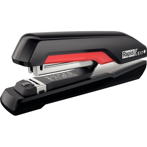 Agrafeuse SuperflatClinch Supreme S17. Boîte brochable, Réf. Produit : 500538, Couleur : Noir/Rouge (1/5)