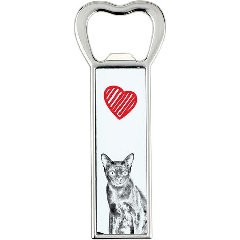 Bombajski - apribottiglie con un gatto, apri frigo personalizzato, regalo unico per uomo di Art-Dog (1/5)