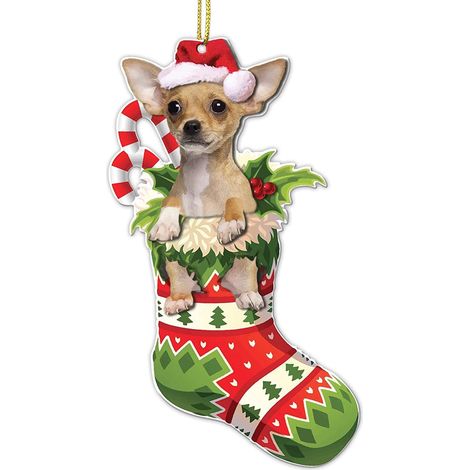 Ornement Chien - Décoration Arbre De Noël En Acrylique - Double Impression - 26 Modèles - Pour Maison Fête Et Arbre (1/5)