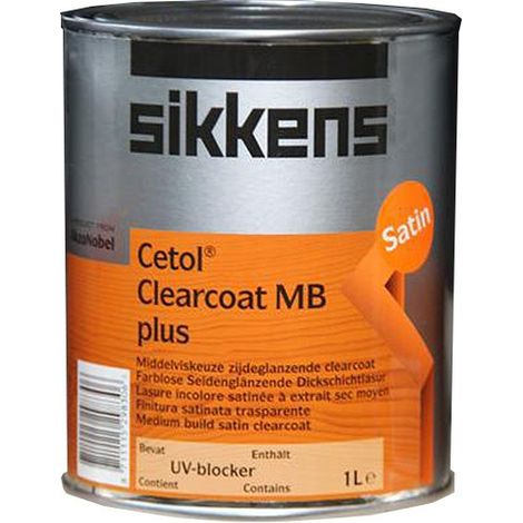 Sikkens – Lasure extérieure incolore 1L – Protection U.V. pour bois dur – Résistance aux intempéries – Application facile avec brosse ou rouleau