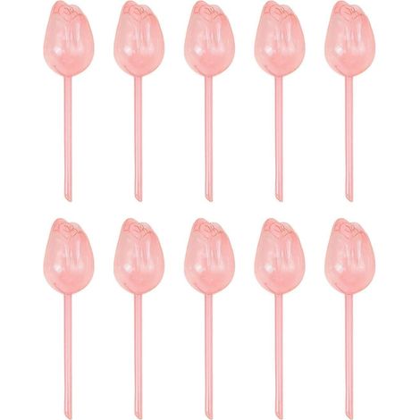 Lot de 10 globes d'arrosage automatique en forme de tulipe pour plantes, pointes d'arrosage automatique avec goutteur à libération lente pour pots (1/5)