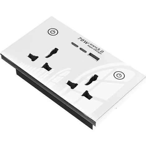 Intelligente Steckdose mit WLAN- und Bluetooth-Schnellladefunktion, smarte Wandsteckdose, 2 Steckdosen + USB-Ladeanschluss, Steckdosenschalter (1/5)