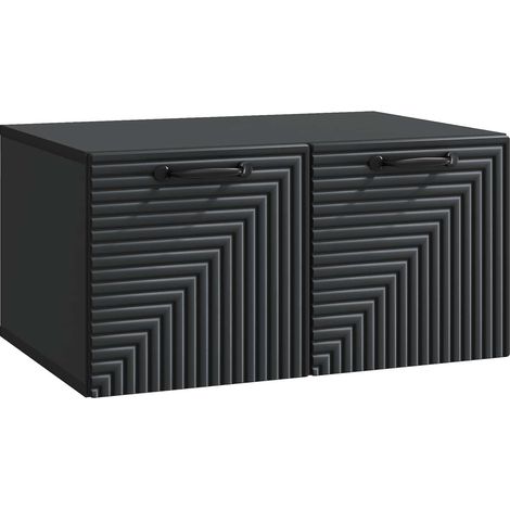 vidaXL Meuble TV mural Noir 59,5 x 41 x 30 cm Bois d'ingénierie