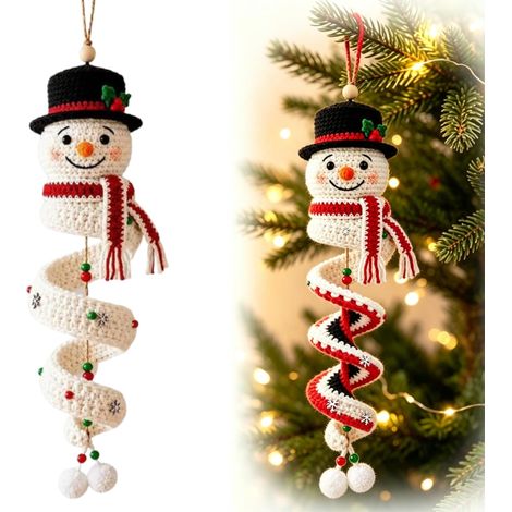 Irovami Kit crochet Noël – laine/crochet, 3D, décoration fenêtre (1/5)