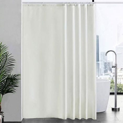 1 Stück Anti-Schimmel-Duschvorhang, beigefarbenes, wasserdichtes Polyestergewebe, 200 x 240 cm, ideal für ein modernes Badezimmer (1/5)