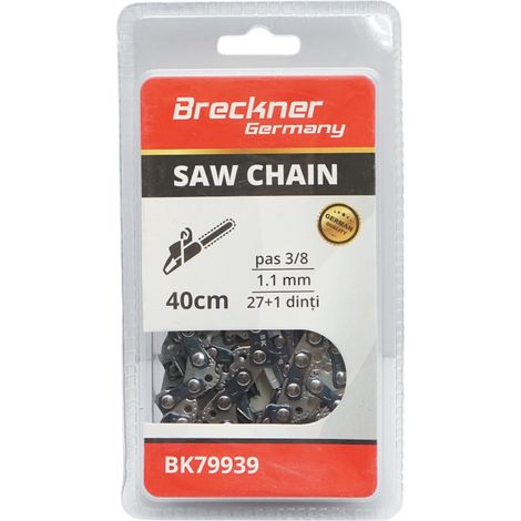 Catena per motosega passo 3/8, 27+1 denti, 1,1 mm, lunghezza 40 cm Breckner Germany (1/4)